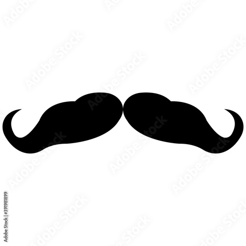 
Solid icon design of english mustache

