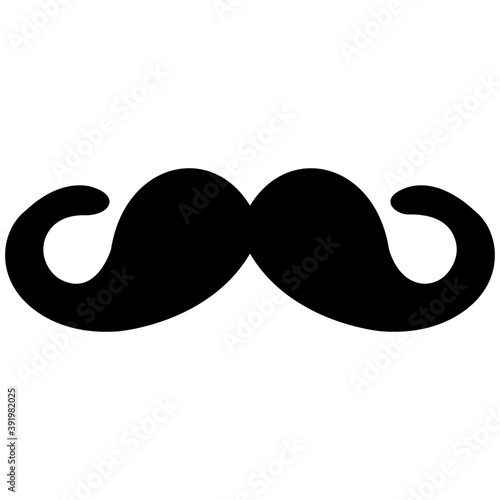 
Solid icon design of english mustache
