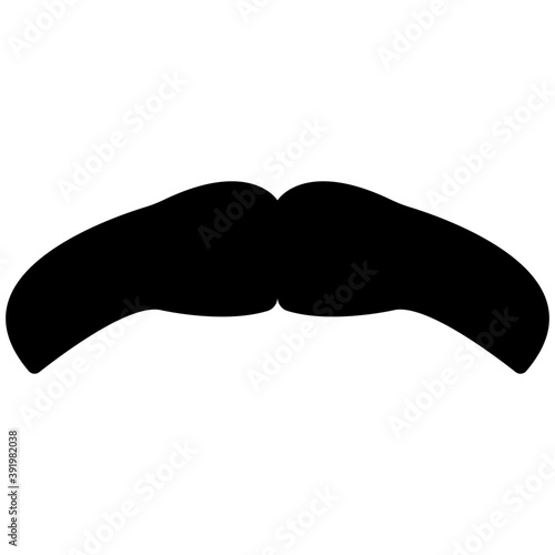 
A thick bushy mustache style showing walrus mustache in glyph icon design
