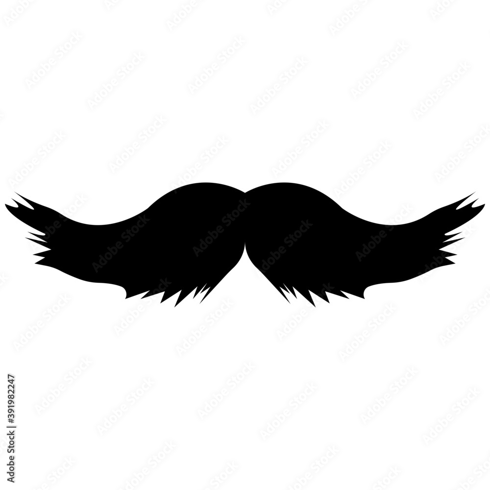 Naklejka premium Solid icon design of english mustache