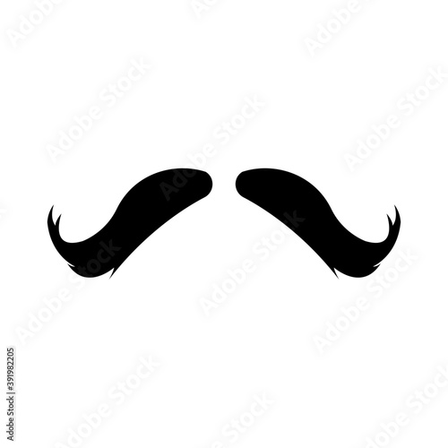 
Solid icon design of english mustache
