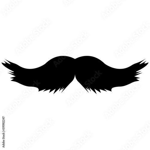 
Solid icon design of english mustache
