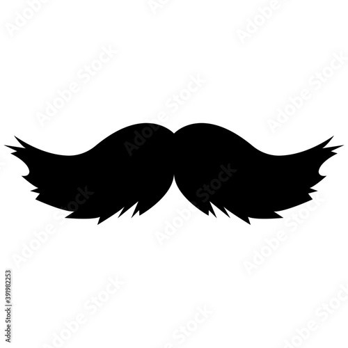 
Solid icon design of english mustache

