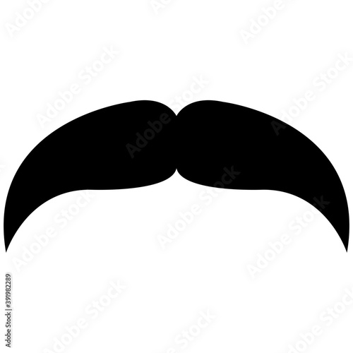 
A thick bushy mustache style showing walrus mustache in glyph icon design
