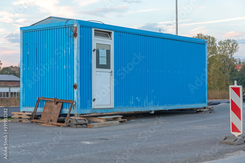 Blue Container Office Construction Site © markobe