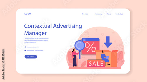 Contextual advertsing and targeting web banner or landing page