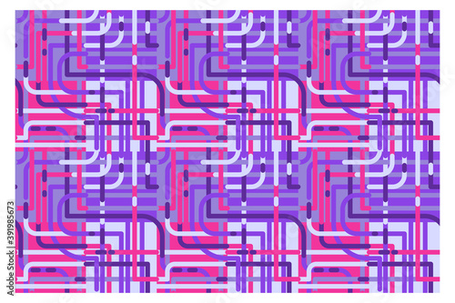 Seamless pattern with labyrinth lines. Surface design.