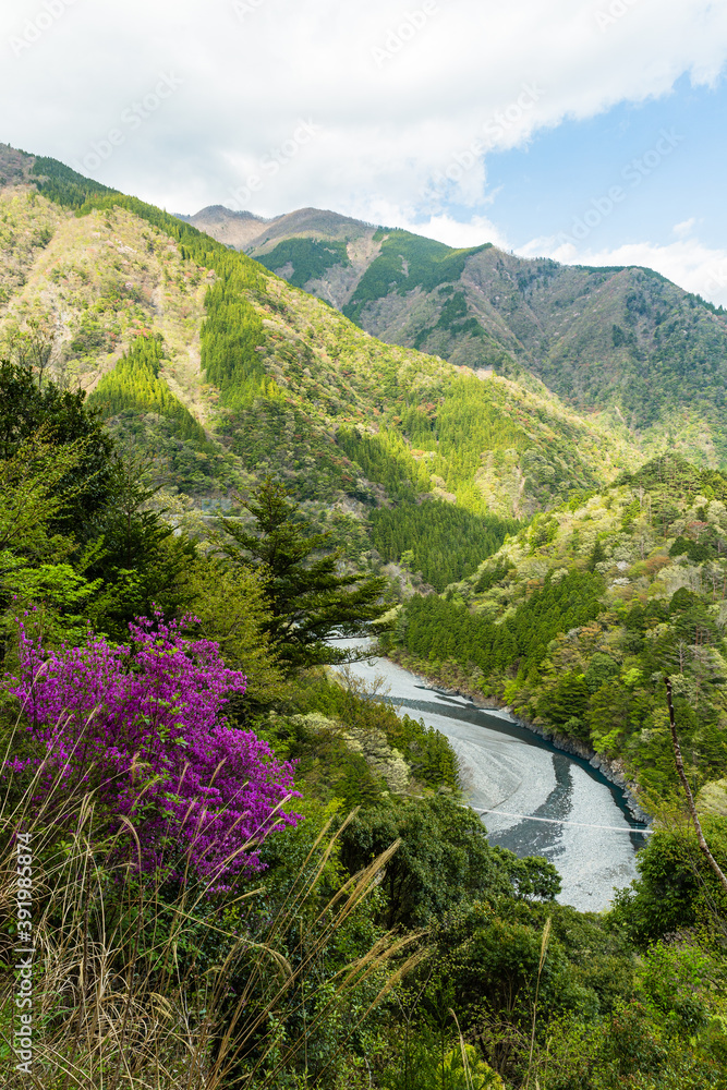 日本　静岡県川根本町、寸又峡の景色