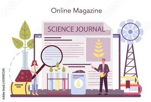 Argonomist online service or platform. Scientist making