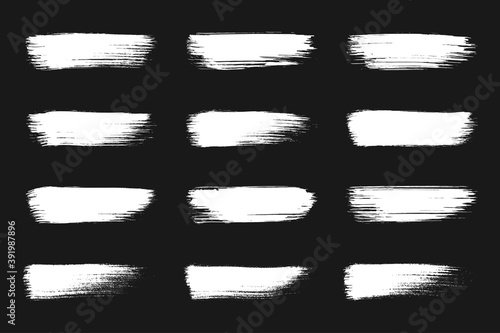 white brush stroke set