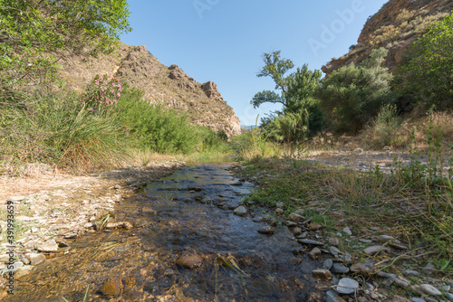 water flowing down a river in southern Spain