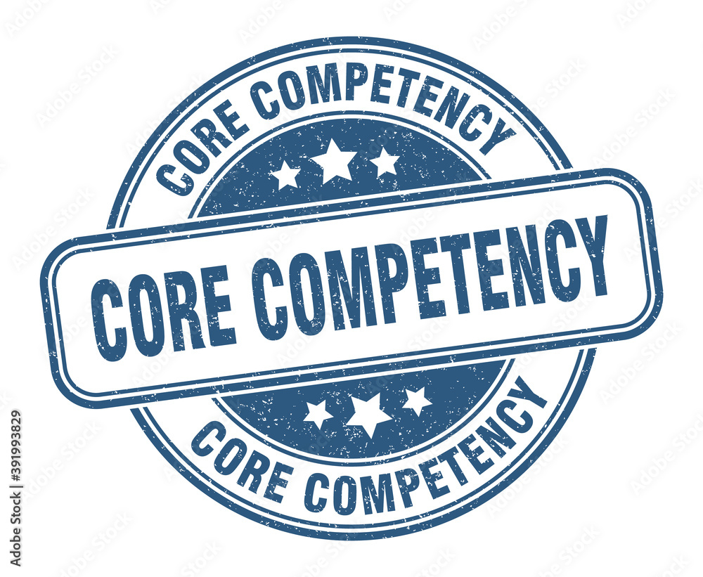 Fototapeta premium core competency stamp. core competency label. round grunge sign