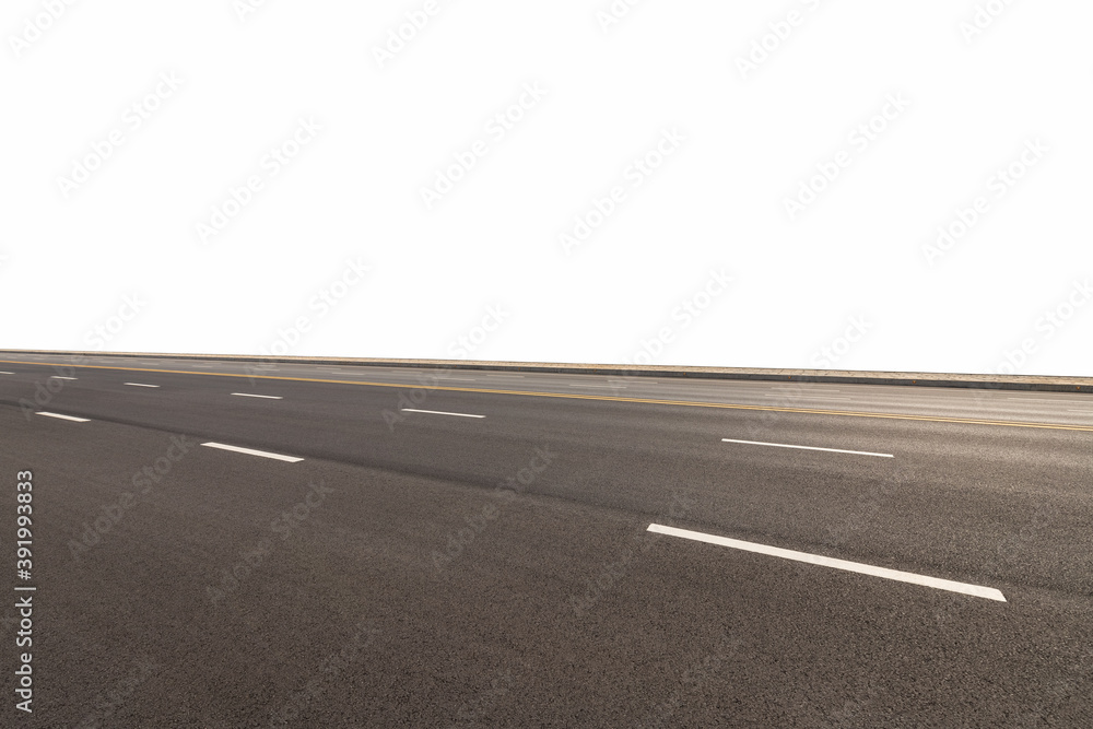 road isolated with clipping path