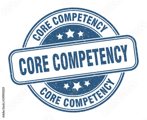 core competency stamp. core competency label. round grunge sign