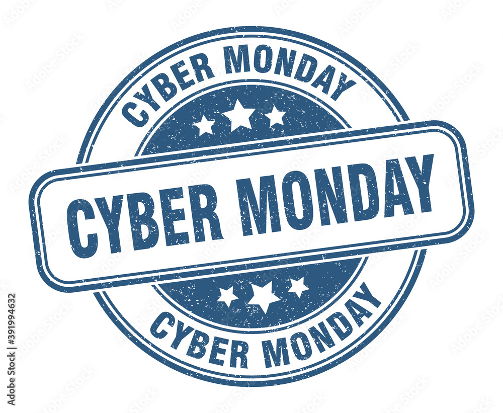 Fototapeta premium cyber monday stamp. cyber monday label. round grunge sign