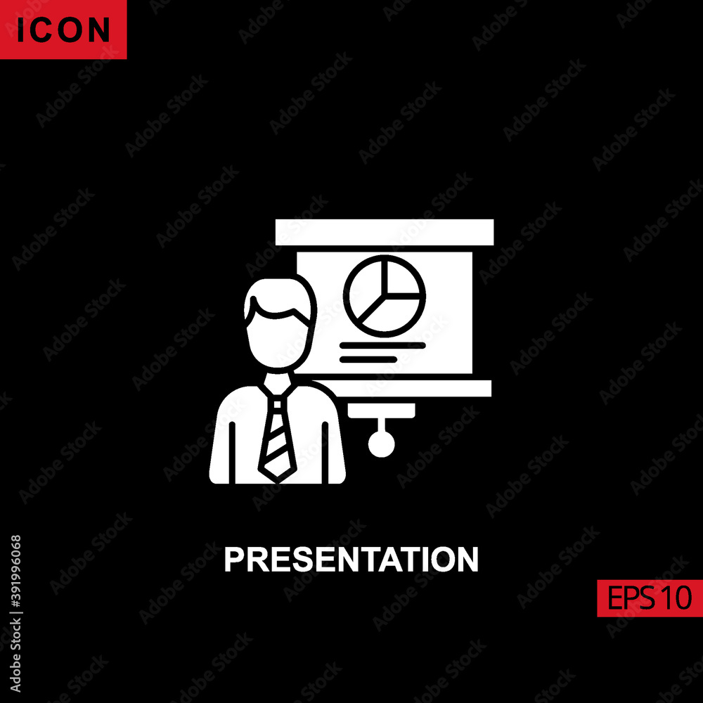 Icon presentation. Glyph, flat or filled vector icon symbol sign collection Icon presentation. Glyph, flat or filled vector icon symbol sign collection