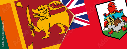 Sri Lanka and Bermuda flags, two vector flags.