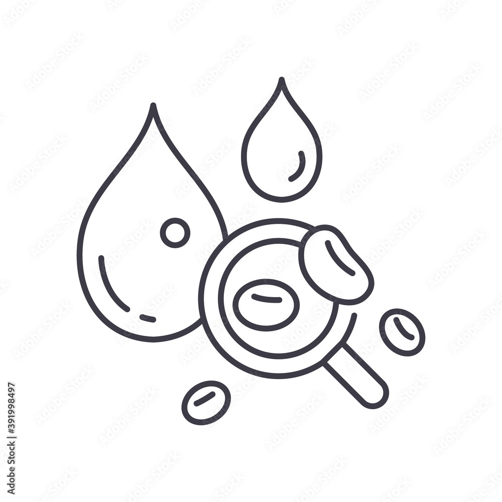 Blood test image icon, linear isolated illustration, thin line vector, web design sign, outline concept symbol with editable stroke on white background. Blood test image icon, linear isolated illustration, thin line vector, web design sign, outline concept symbol with editable stroke on white background.