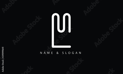 ML, LM, M, L abstract letters logo monogram