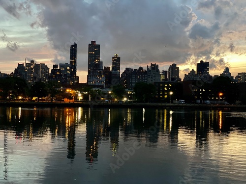 country skyline at sunset