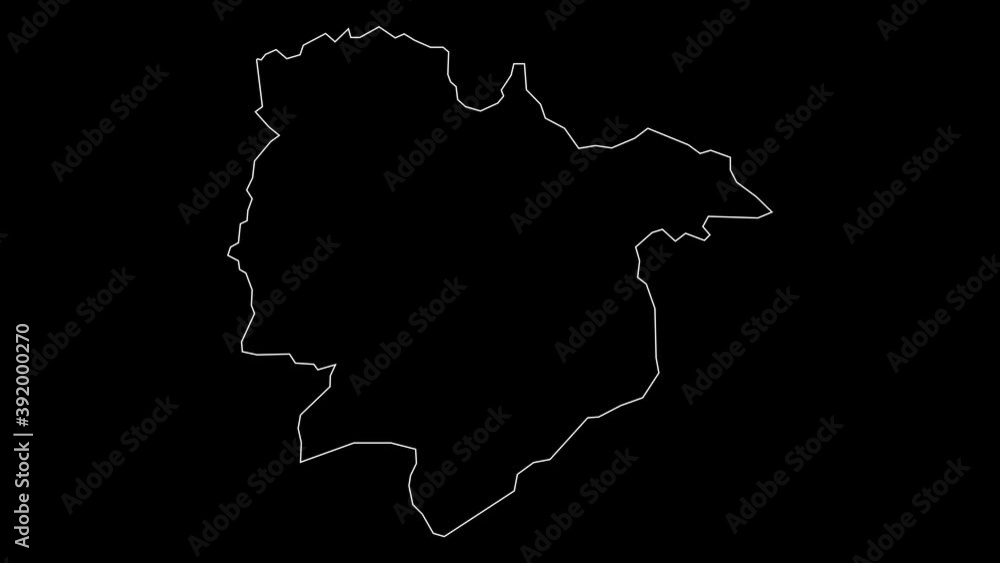 Preah Vihear Cambodia province map outline animation Preah Vihear Cambodia province map outline animation