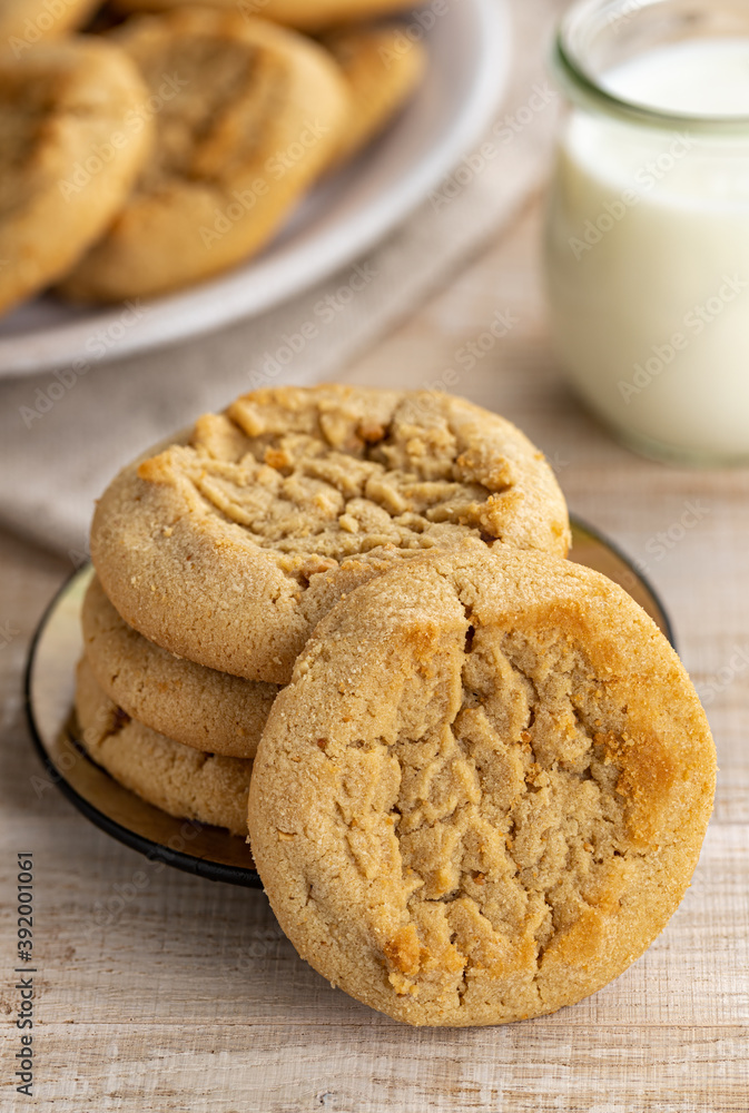 Peanut Butter Cookies and Glass of Milk