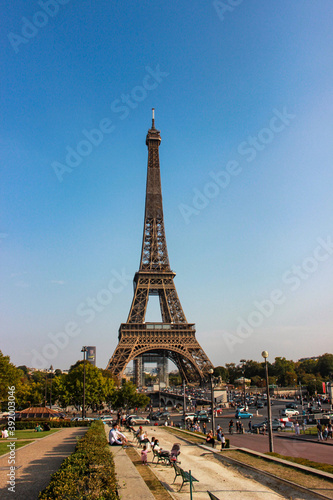 Eiffel Tower - a metal tower in the center of Paris © Olena