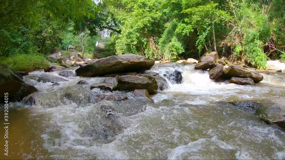 Mae Ya waterfall, Doi Inthanon national park Chiang Mai, Thailand. slow motion Mae Ya waterfall, Doi Inthanon national park Chiang Mai, Thailand. slow motion
