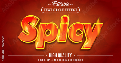 Red Spicy text effect - Editable text effect