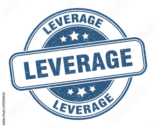 leverage stamp. leverage label. round grunge sign