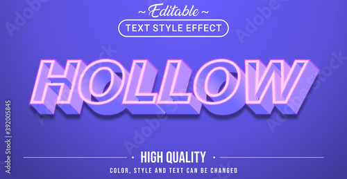 Hollow text effect - Editable text effect