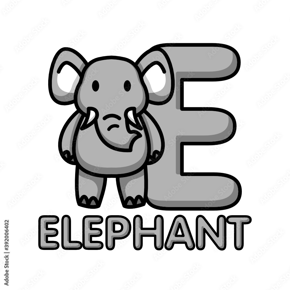 Fototapeta premium Animal alphabet cute mascot design