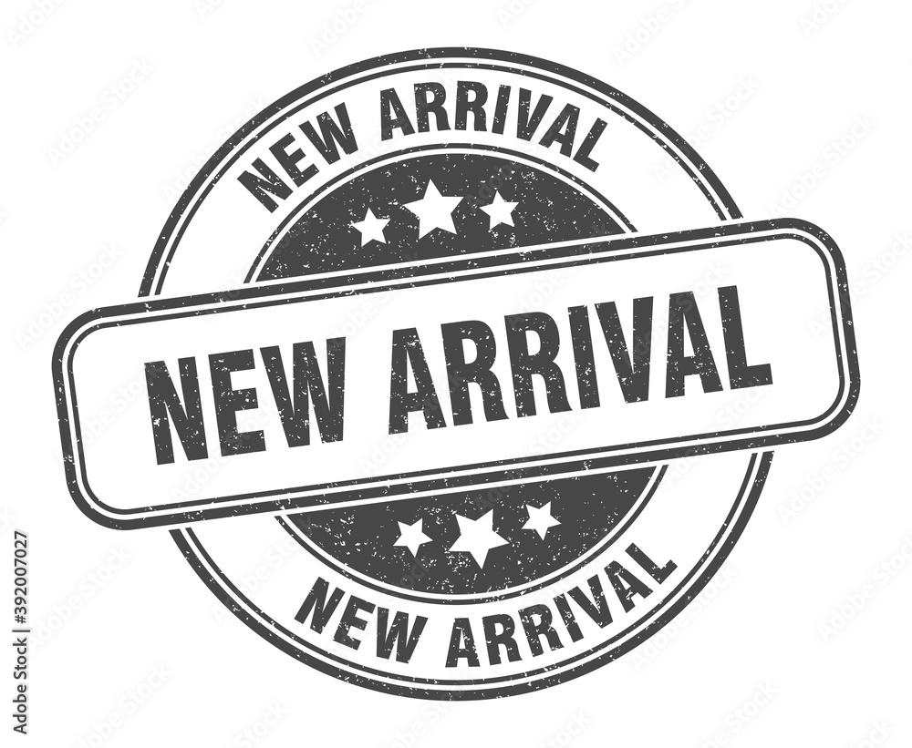 Fototapeta premium new arrival stamp. new arrival label. round grunge sign