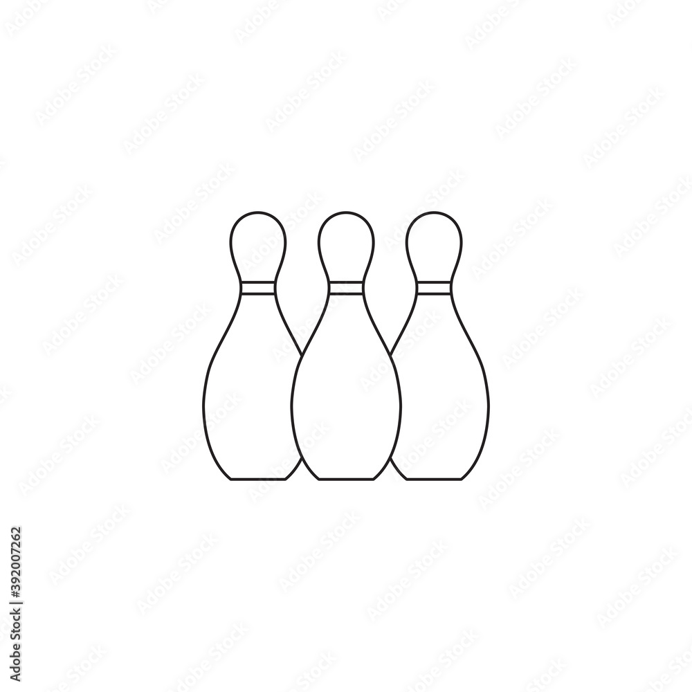 Fototapeta premium bowling pin icon symbol sign vector