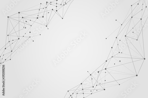 Abstract connecting dots and lines, Polygonal background, technology design, vector illustrator