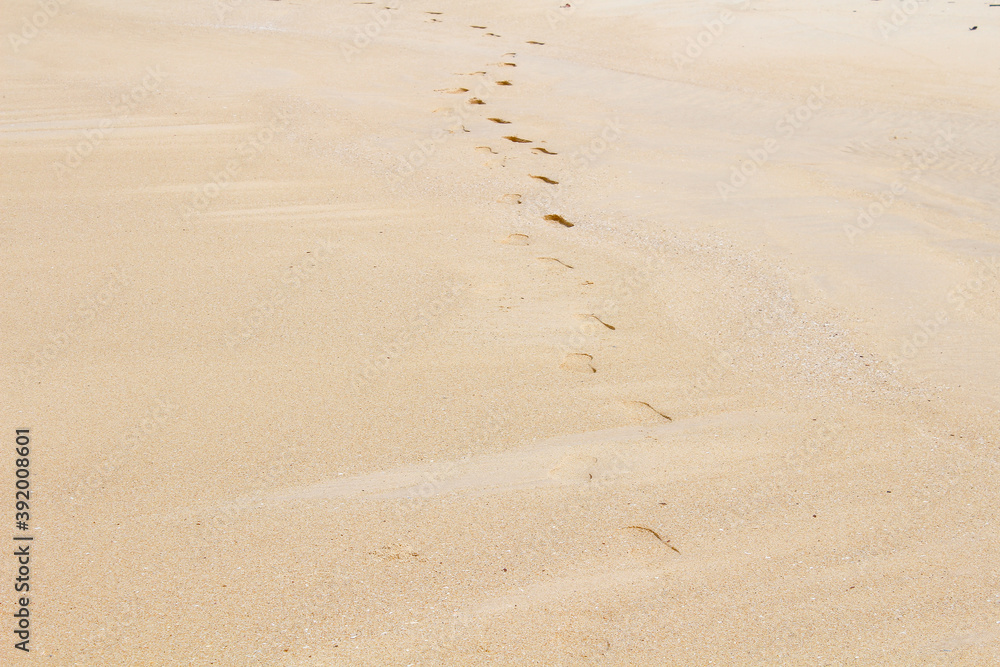 Fußabdrücke im Sand Strand Fußabdrücke im Sand Strand