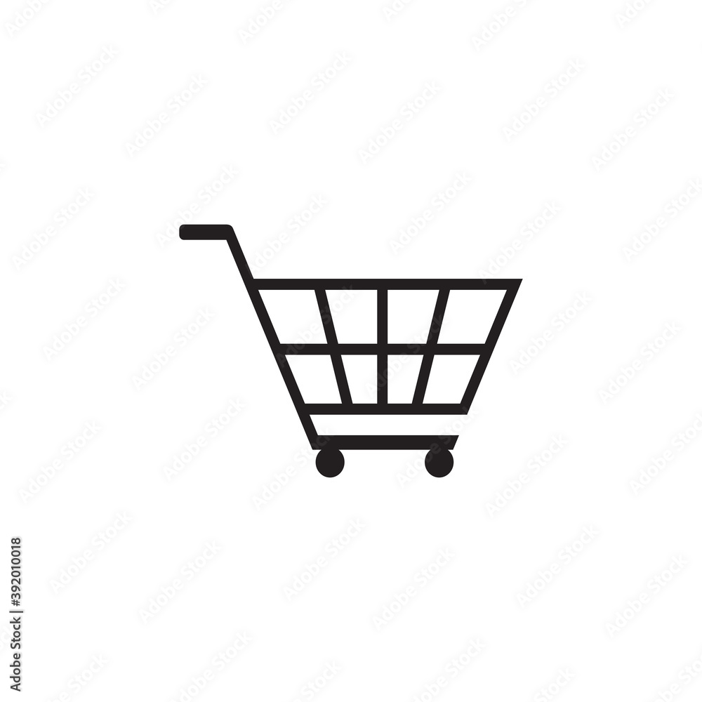 shopping trolley icon symbol sign vector