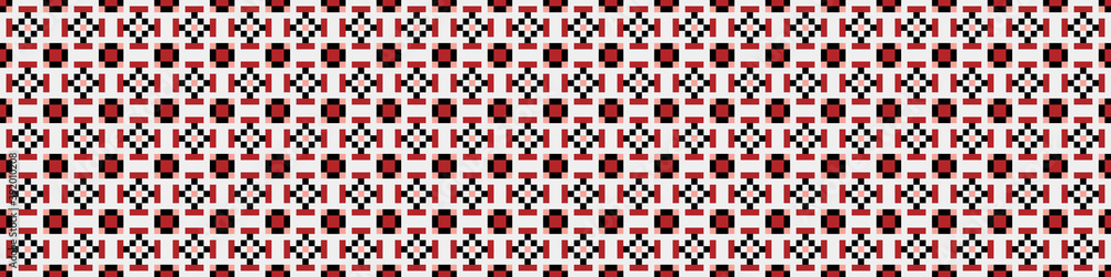 Fototapeta premium Abstract Cross Pattern Dots generative computational art illustration