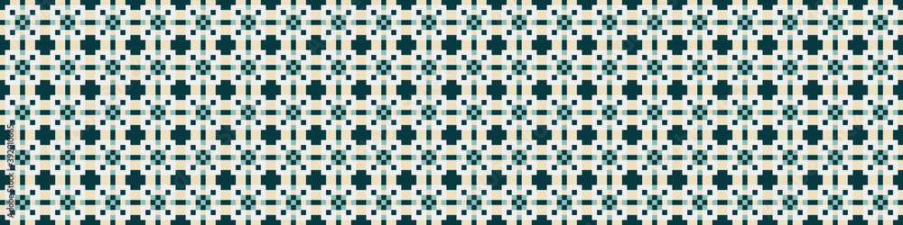 Fototapeta premium Abstract Cross Pattern Dots generative computational art illustration