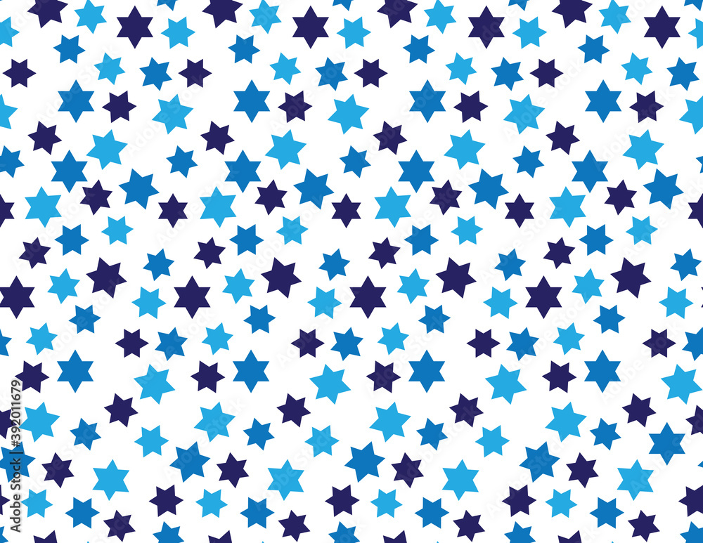 Star of David seamless pattern - Abstract Navy Blue, Blue and Sky Blue Star of David shapes background Star of David seamless pattern - Abstract Navy Blue, Blue and Sky Blue Star of David shapes background