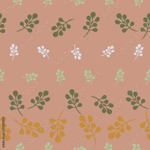 Vector abstract seamless leaves pattern. Suitable for fabric, fashion, scrap booking, wallpaper, packaging and other design projects. 