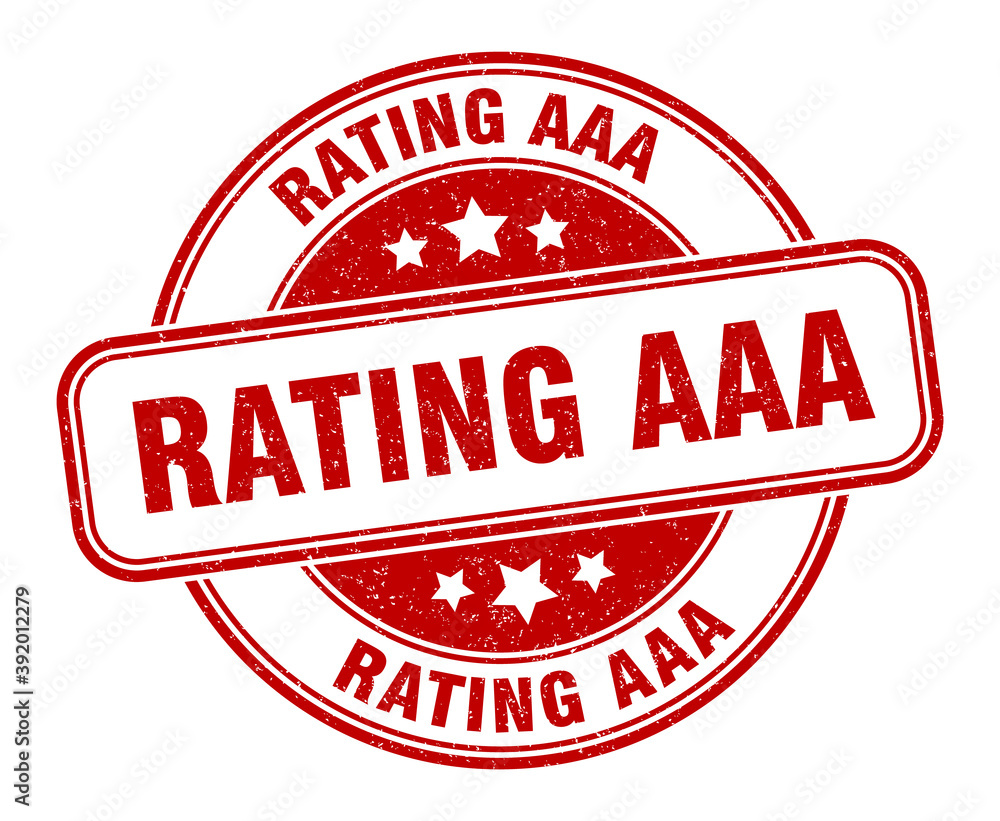 rating aaa stamp. rating aaa label. round grunge sign
