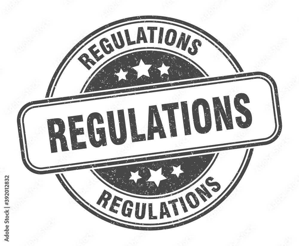 Fototapeta premium regulations stamp. regulations label. round grunge sign