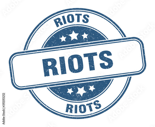 riots stamp. riots label. round grunge sign