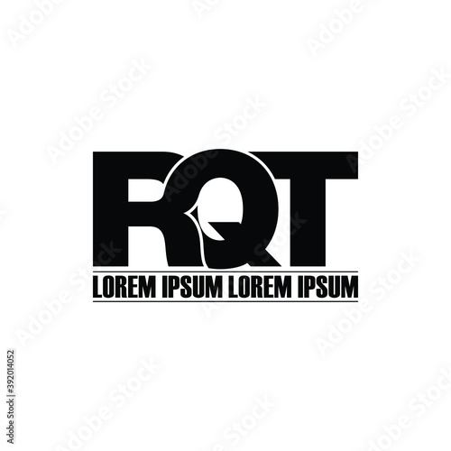 RQT letter monogram logo design vector