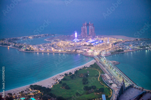 ABU DHABI, UAE - DECEMBER 8, 2016: Atlantis Hotel in Abu Dhabi. Jumeirah Island. © jovannig