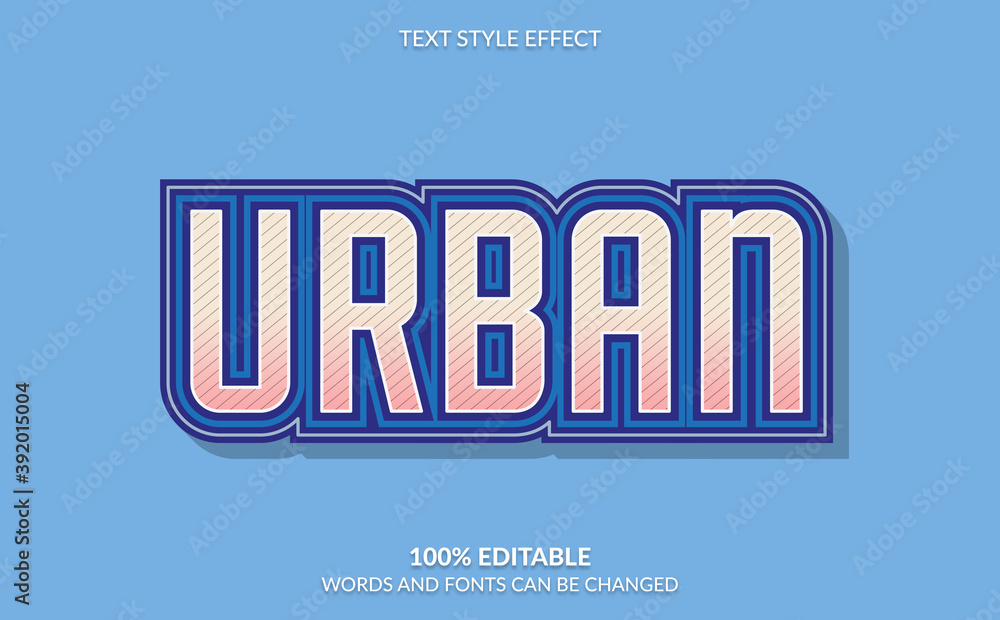 Obraz premium Editable Text Effect, Modern Bold Urban Text Style