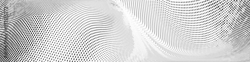 Abstract monochrome grunge halftone pattern. Wide vector illustration