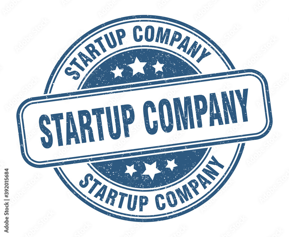 Fototapeta premium startup company stamp. startup company label. round grunge sign
