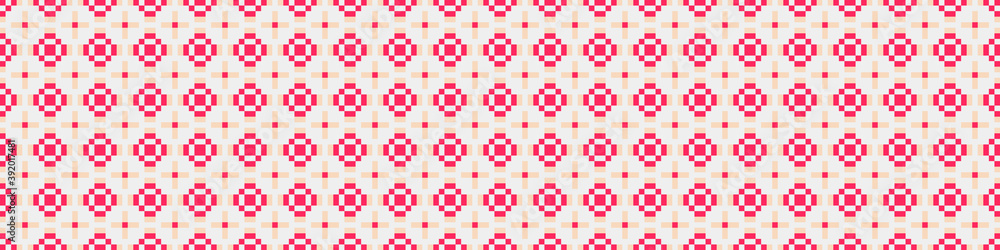 Fototapeta premium Abstract Cross Pattern Dots Logo generative computational art illustration